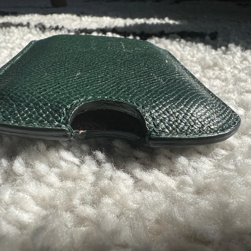 Dolce & Gabbana Green Leather Phone Sleeve Cover